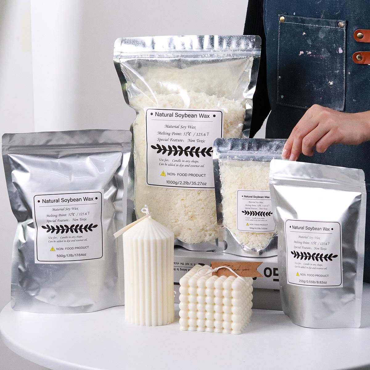 Candle Supplies Bulk - 500g/1 kg Doğal Soya Balmumu Pul