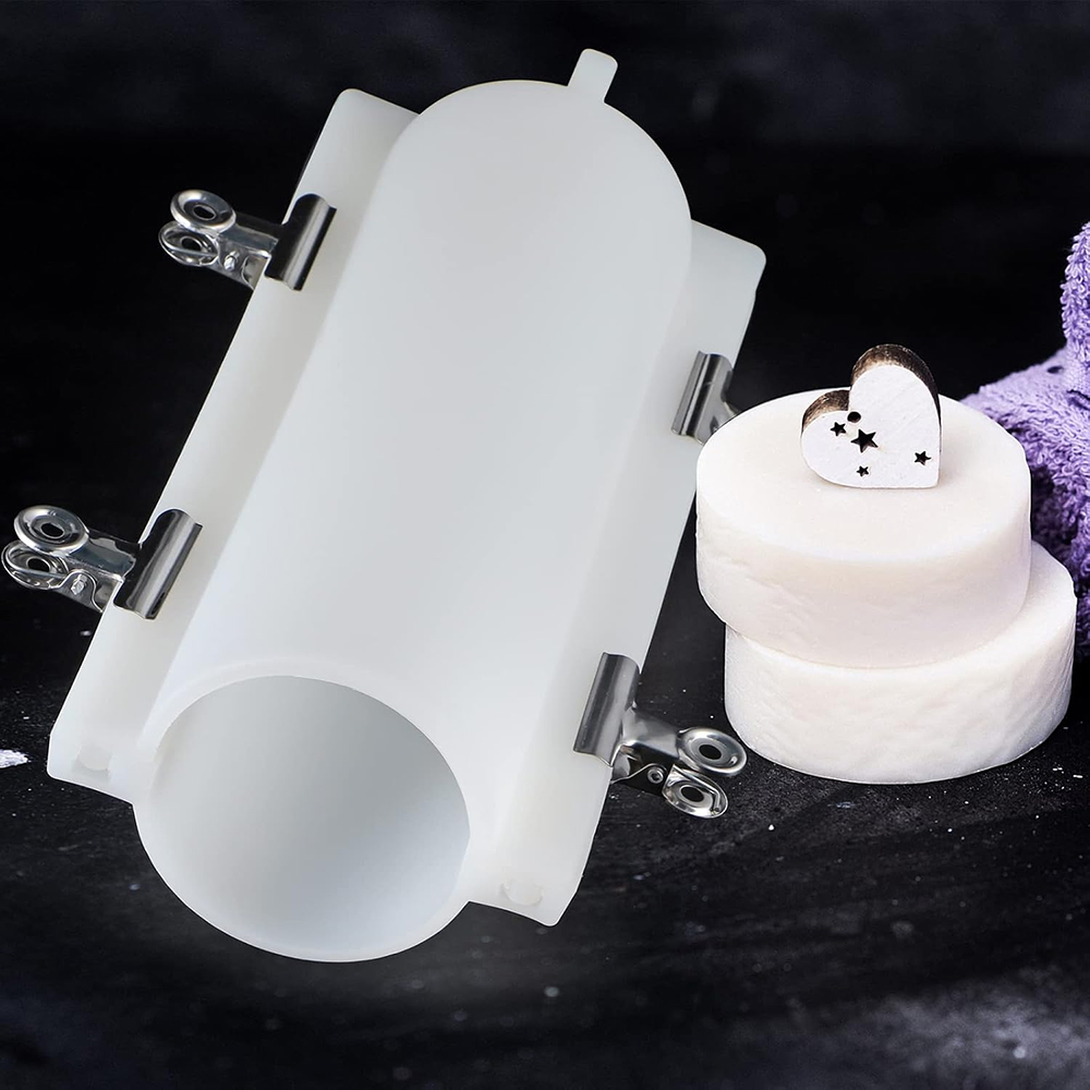 Candle Supplies Storage - Klipsli Büyük Silindir Tüp Sabun Kalıbı,
