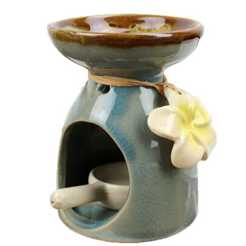 Candle Supplies Essential Oils - Çiçek dekore Aroma brülör ile seramik