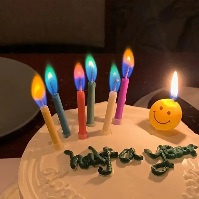 Candle Supplies Bulk - Çok Renkli Renkli Alev Mumları, 5/12'li