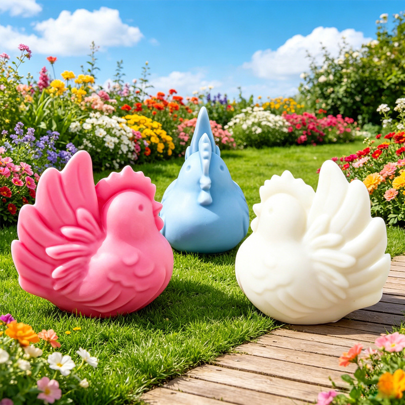 Candle Supplies Storage - Karikatür Tavuk Silikon Mum Kalıbı, 3D