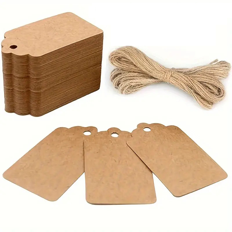 100 adet Kraft Kağıt Etiket, İ - Kraft Paper Box incelemesi ve fiyatı