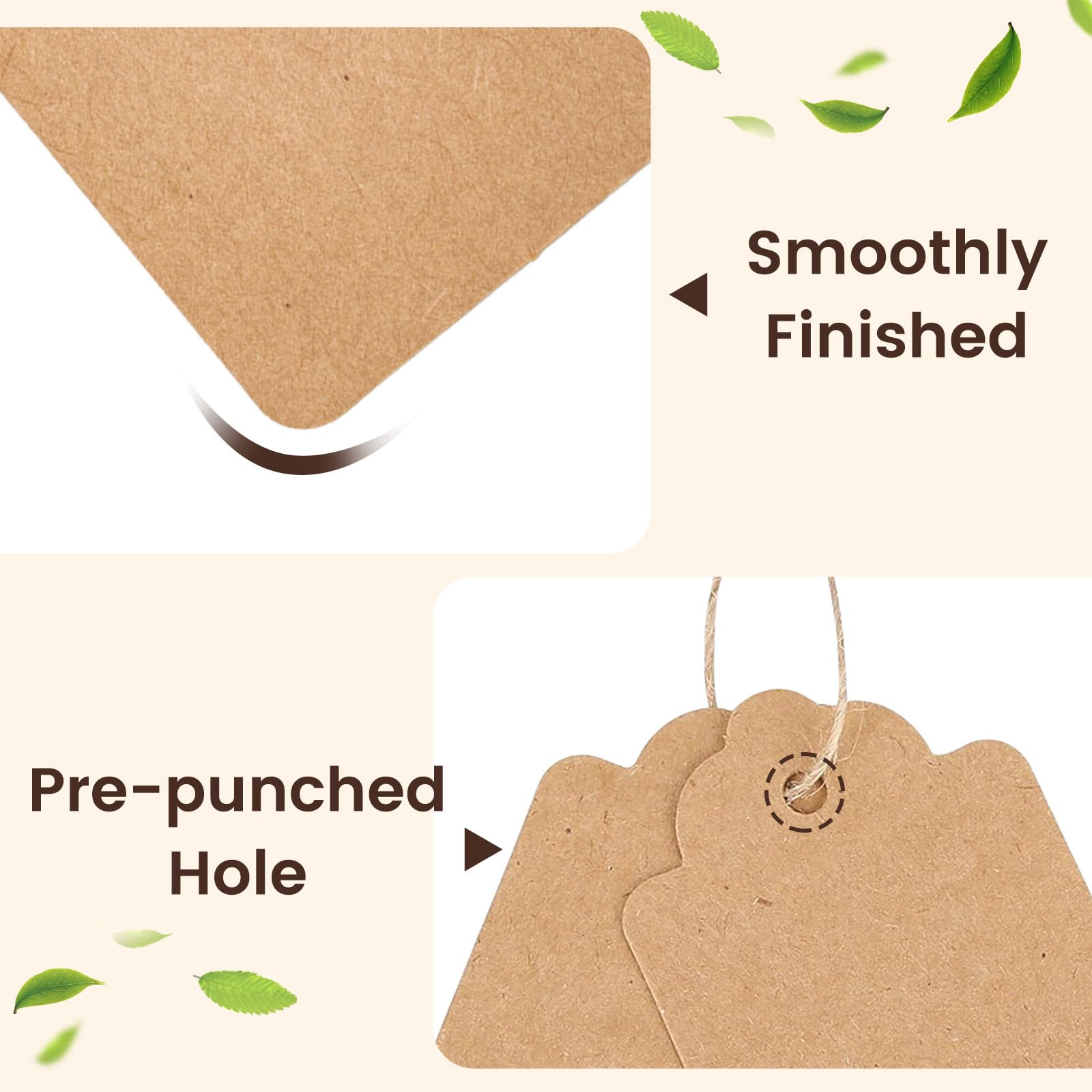 100 adet Kraft Kağıt Etiket, İ - Kraft Paper Box incelemesi ve fiyatı