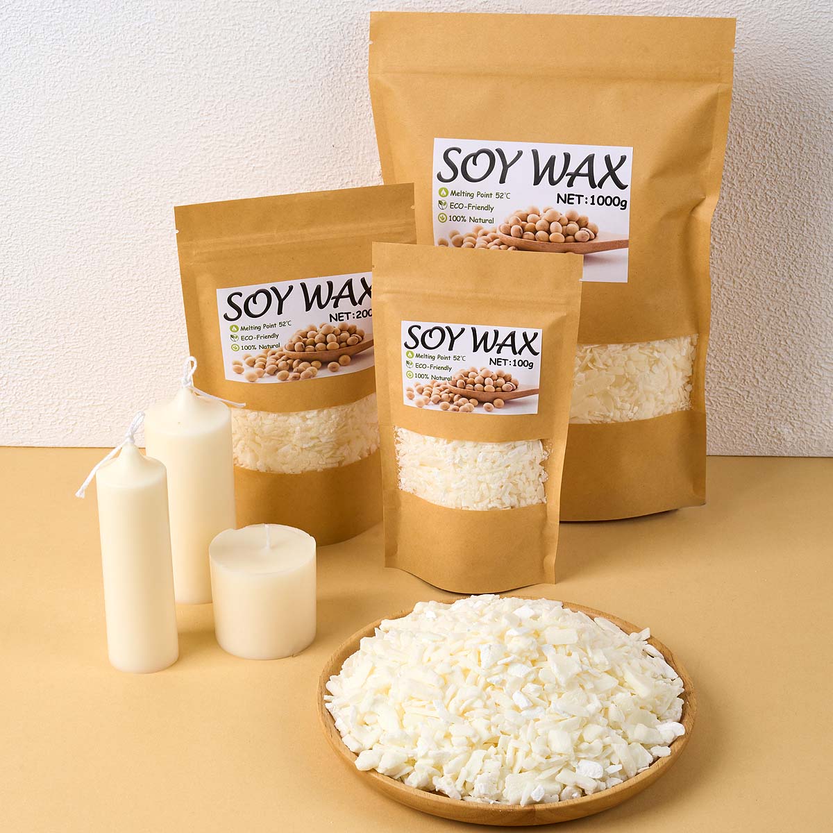1 Pound Saf Beyaz Soya Balmumu - Candle Supplies Storage incelemesi ve fiyatı