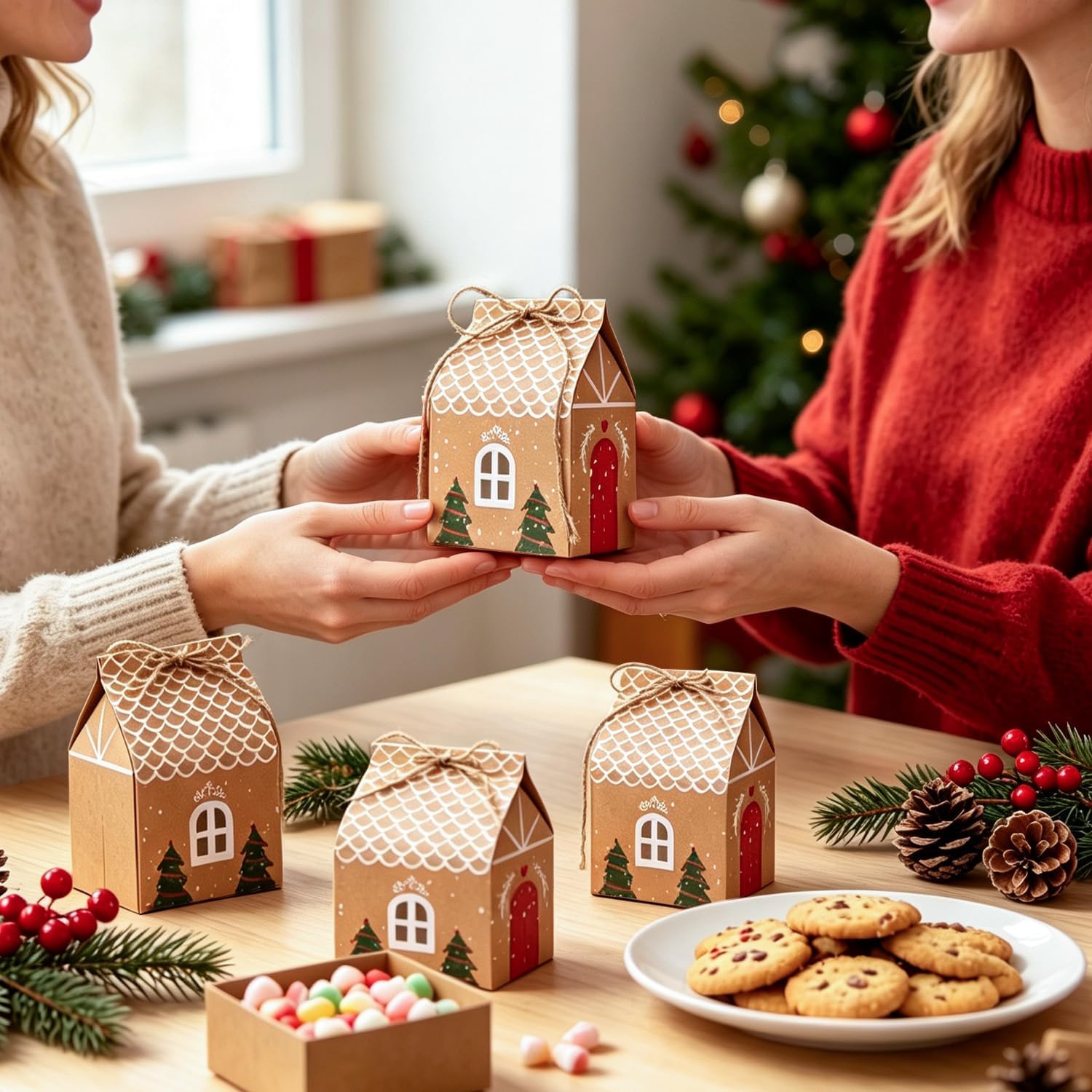10/50 adetlik Noel Hediye Poşe - Kraft Paper Box incelemesi ve fiyatı